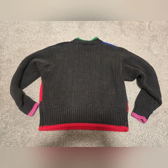 VTG Northeast Knitters Mock Neck Sweater Colorful Chunky Warm - Picture 10 of 10